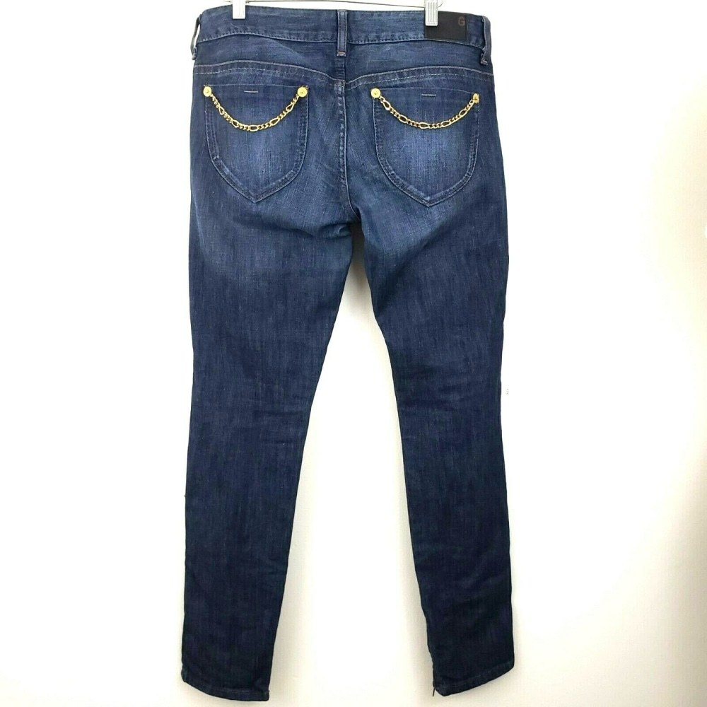 Guess Denim Jeans Gold Chain Embellished